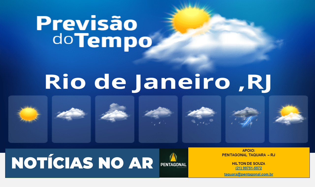 Quinta-feira (24/10) com possibilidade de pancadas de chuva e ventos fortes à tarde