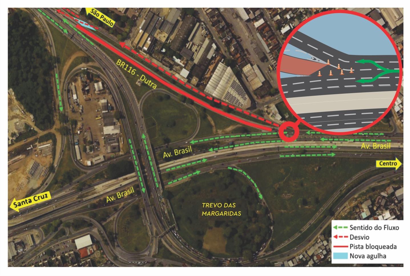 CET-Rio promove mudanças na Avenida Brasil para evitar efeitos das obra da Via Dutra