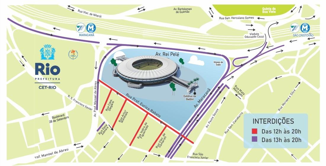 Final da Copa do Brasil terá esquema especial de trânsito ao redor do Maracanã