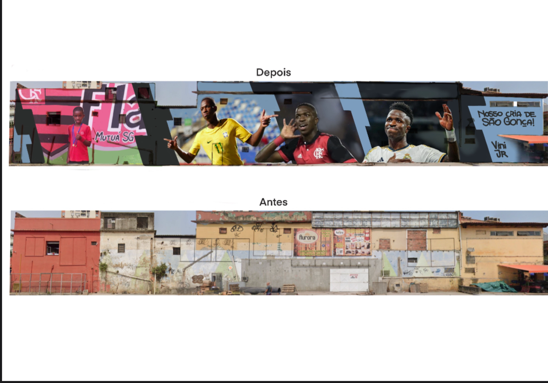 Mural em homenagem a Vini Jr