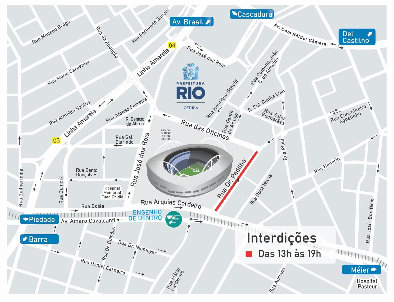 CET-Rio monta esquema para jogo entre Botafogo e Maricá, no Estádio Nilton Santos