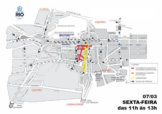 Carnaval 2025: confira o esquema de trânsito desta sexta (7/3) para os desfiles na Marquês de Sapucaí