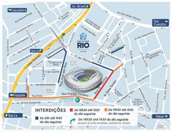 Nilton Santos: confira o esquema especial de trânsito para Botafogo e Universidad de Chile nesta terça (27/05)