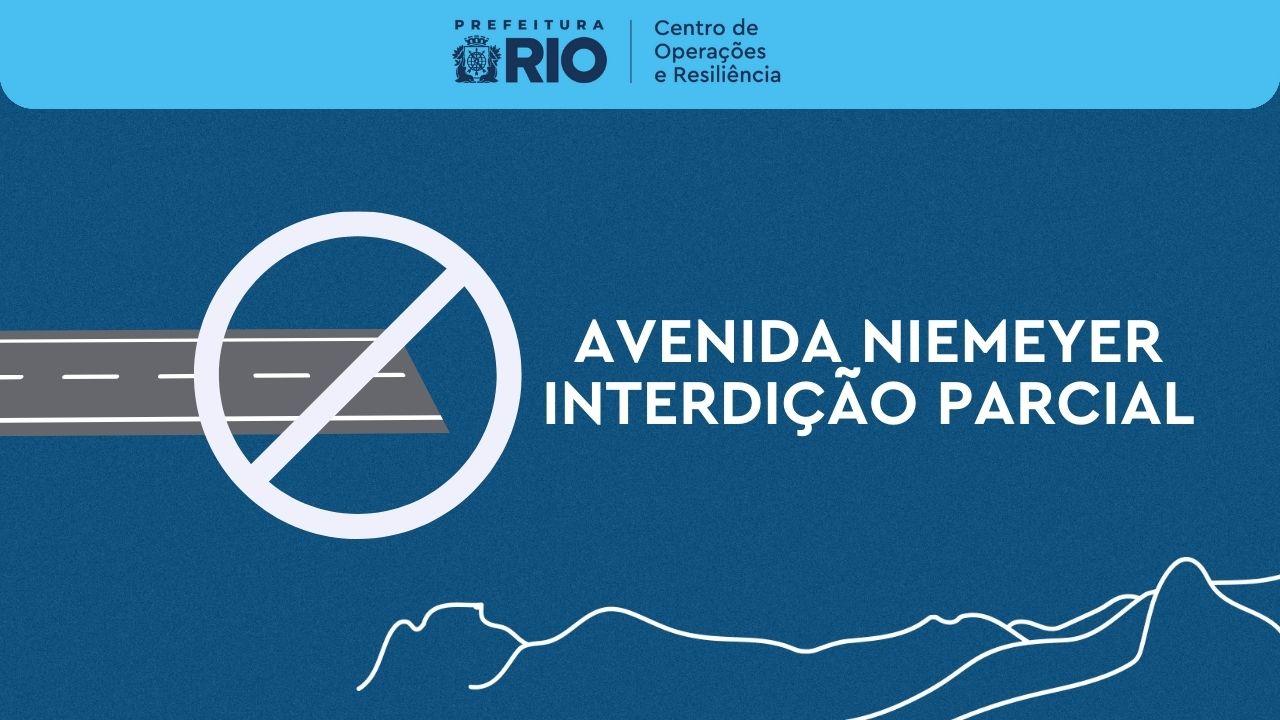 Avenida Niemeyer: via será parcialmente interditada para melhorias na iluminação pública até o dia 10 de julho