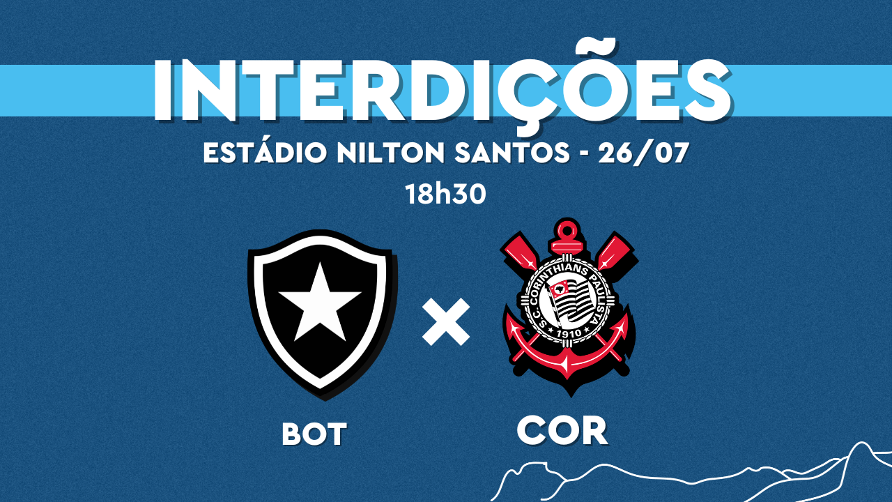 Nilton Santos: vias no entorno terão interdições para Botafogo x Corinthians, neste sábado (26/07)