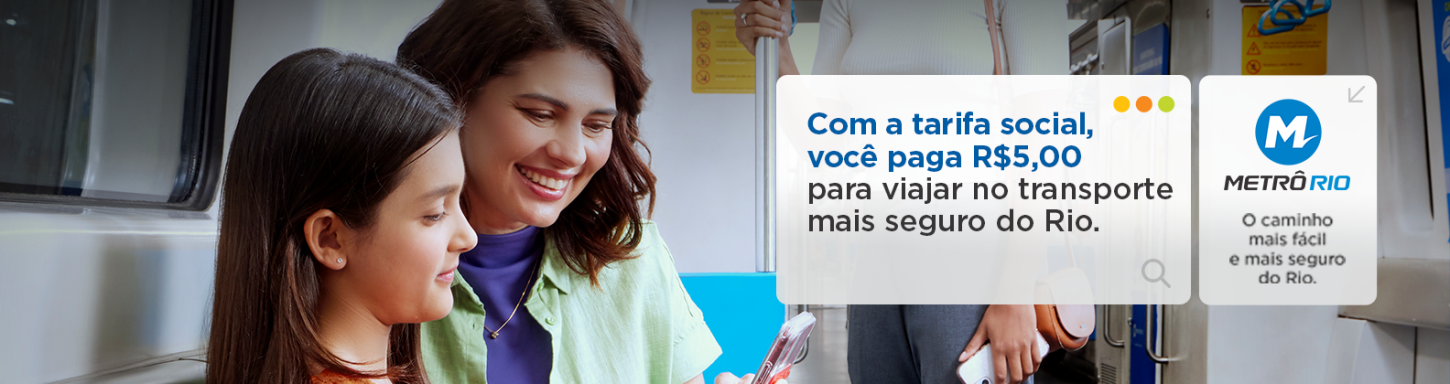 Você ainda não utiliza a tarifa social do METRÔ RIO ?