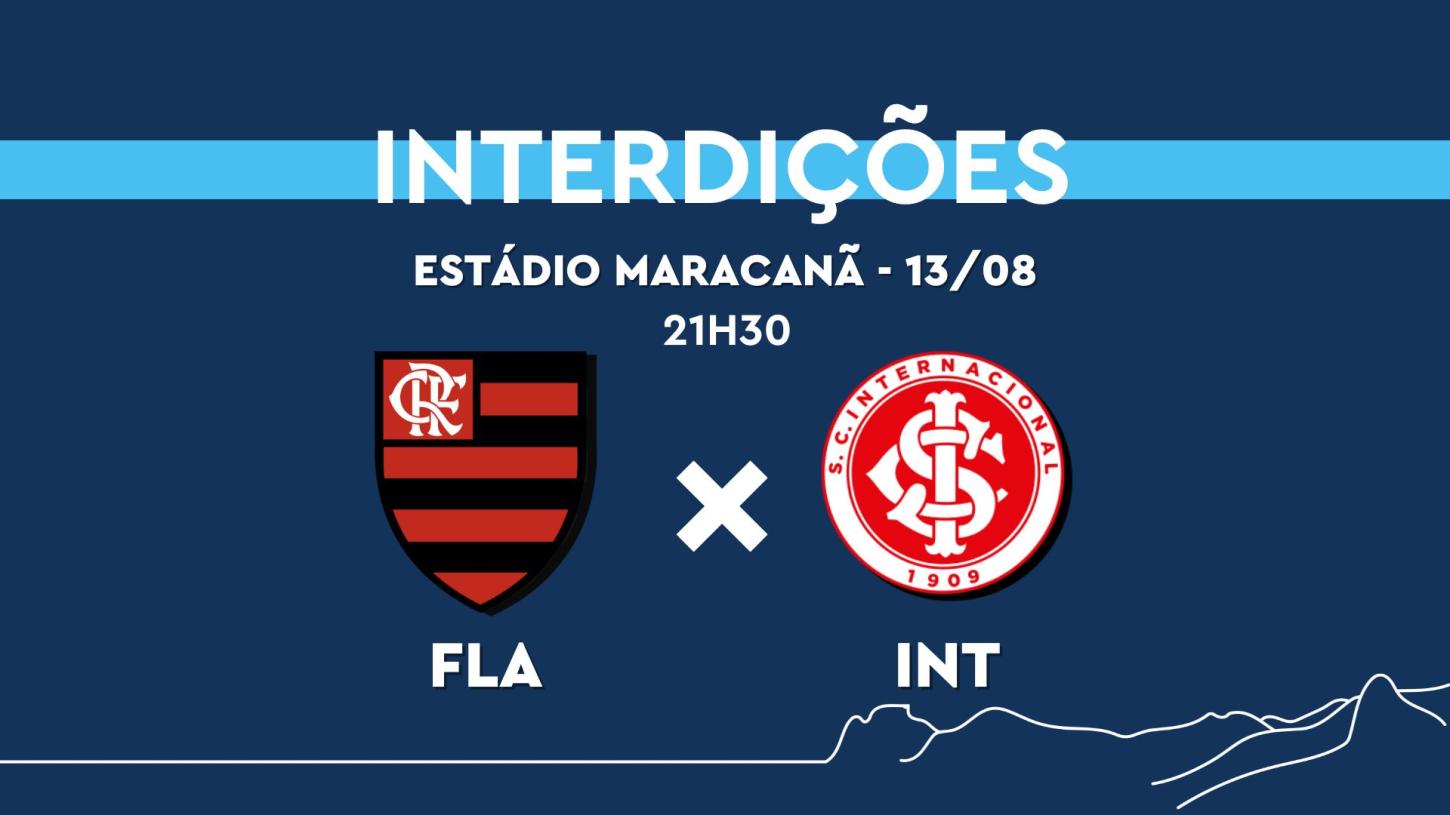 Esquema de trânsito para a partida Flamengo x Internacional, nesta quarta-feira (13/08)