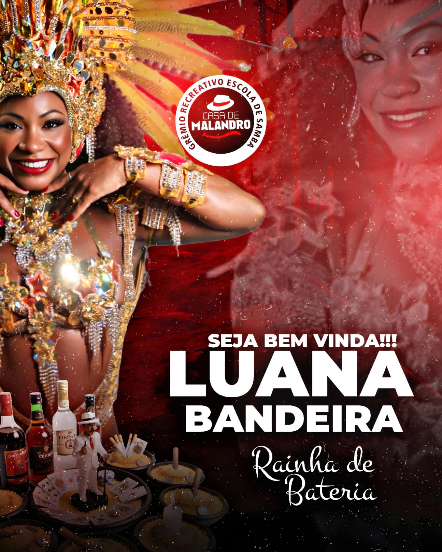 Luana Bandeira é anunciada como rainha de bateria da Casa de Malandro