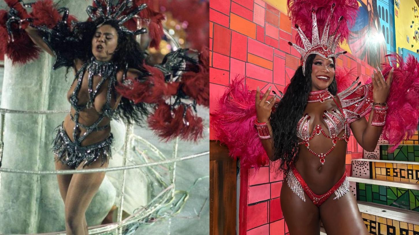 Luana Bandeira transforma memória do Carnaval em fantasia na Sapucaí